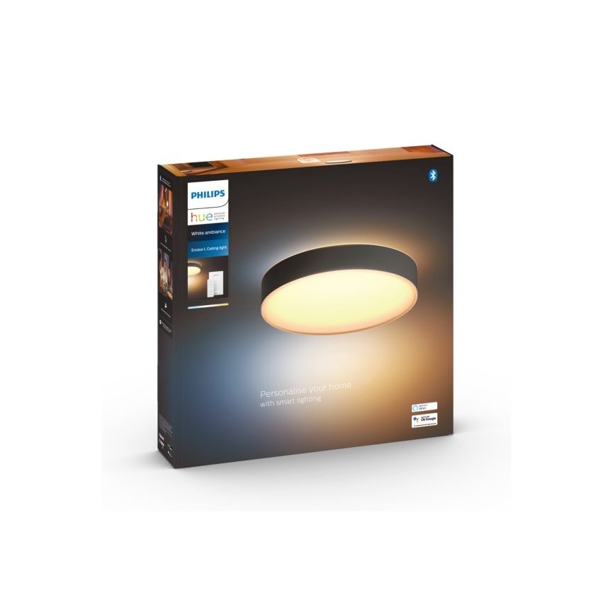 Philips - LED prigušiva plafonsko svetlo Hue LED/33,5W/230V 2200-6500K pr. 425 mm crna + daljinski upravljač