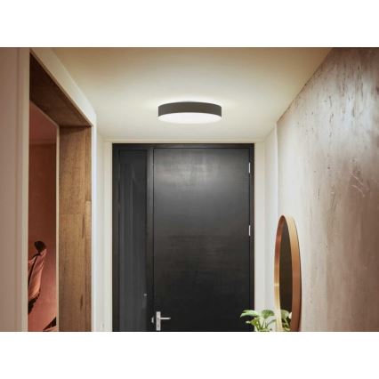 Philips - LED prigušiva stropno svetlo Hue LED/19,2W/230V 2200-6500K prečnik 381 mm crna + daljinski upravljač