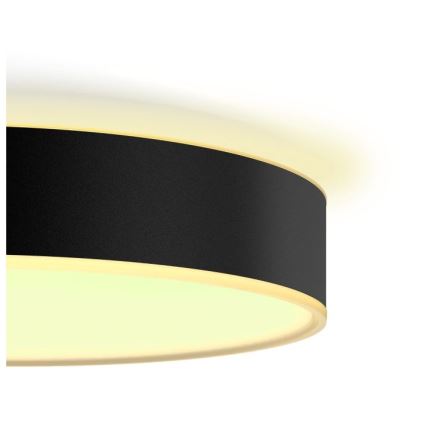 Philips - LED prigušiva stropno svetlo Hue LED/19,2W/230V 2200-6500K prečnik 381 mm crna + daljinski upravljač