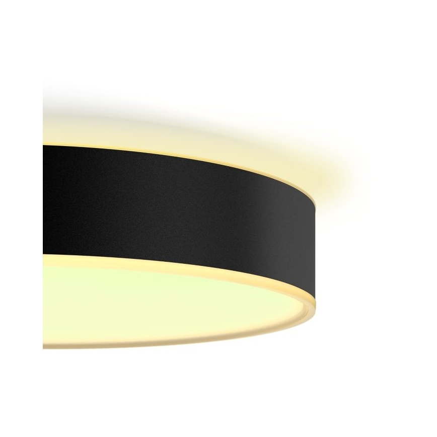 Philips - LED prigušiva stropno svetlo Hue LED/19,2W/230V 2200-6500K prečnik 381 mm crna + daljinski upravljač