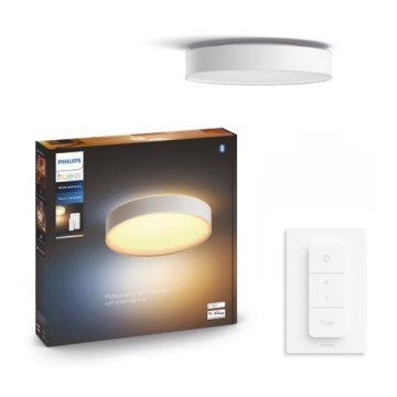 Philips - LED prigušiva stropna svetiljka Hue LED/33,5W/230V 2200-6500K preč. 425 mm bela + daljinski upravljač