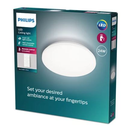 Philips - LED prigušiva stropna svetiljka LED/24W/230V 2700-6500K + daljinski upravljač