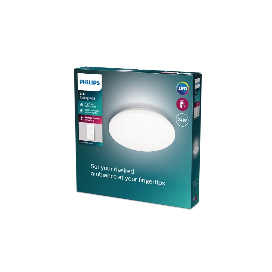Philips - LED prigušiva stropna svetiljka LED/24W/230V 2700-6500K + daljinski upravljač