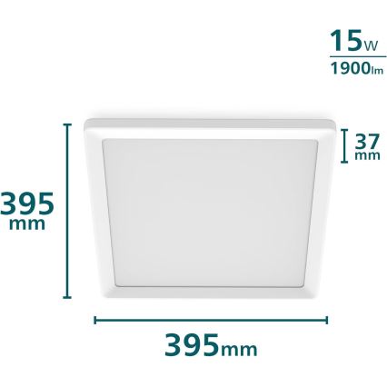 Philips - LED prigušiva stropna svetiljka LED/15W/230V 2700K 39,5x39,5 cm