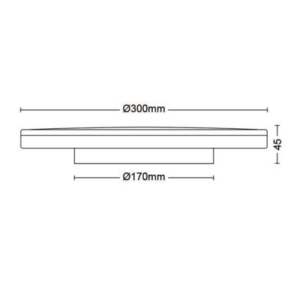 Philips - LED prigušiva plafonska svetiljka SCENE SWITCH LED/18W/230V prečnik 30 cm 4000K bela