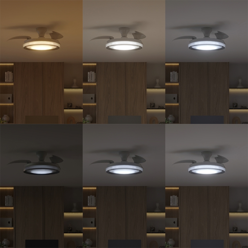 Philips - LED prigušiva plafonsko svetlo sa ventilatorom BLISS LED/35W/230V belo + daljinski upravljač