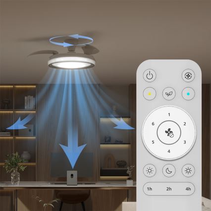 Philips - LED prigušiva plafonsko svetlo sa ventilatorom BLISS LED/35W/230V belo + daljinski upravljač