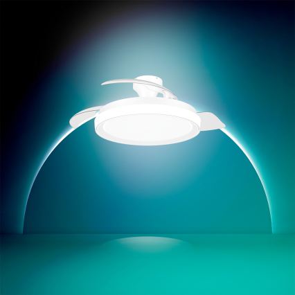 Philips - LED prigušiva plafonsko svetlo sa ventilatorom BLISS LED/35W/230V belo + daljinski upravljač