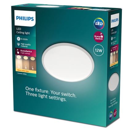 Philips - LED prigušiva stropna svetiljka SCENE SWITCH LED/12W/230V