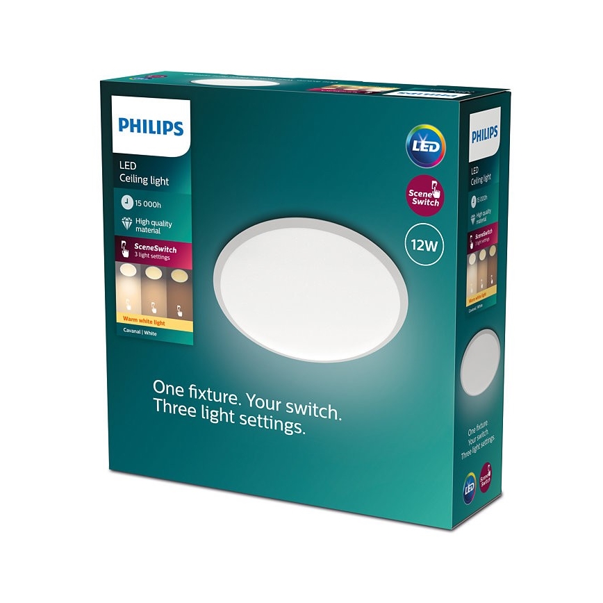 Philips - LED prigušiva stropna svetiljka SCENE SWITCH LED/12W/230V