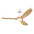 Philips - LED prigušiva stropni ventilator OLAS LED/24W/230V prečnik 132 cm bela/smeđa + daljinski upravljač