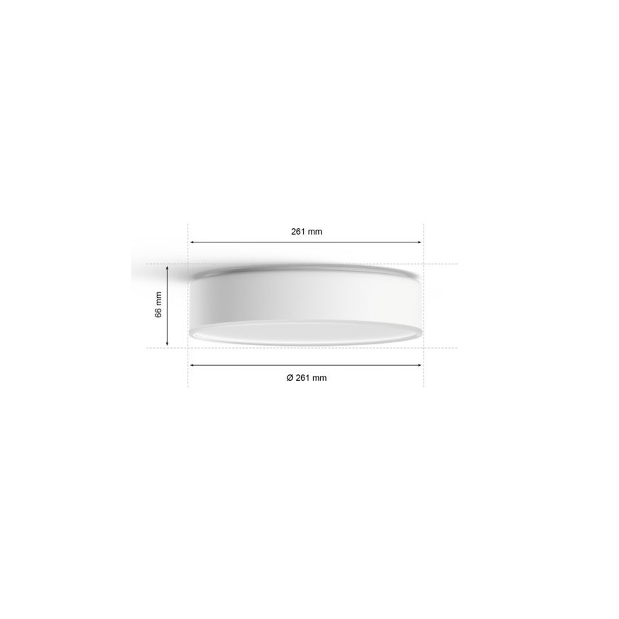 Philips - prigušiva LED plafonska svetiljka Hue LED/9,6W/230V 2200–6500K prečnik 261 mm bela + daljinski upravljač
