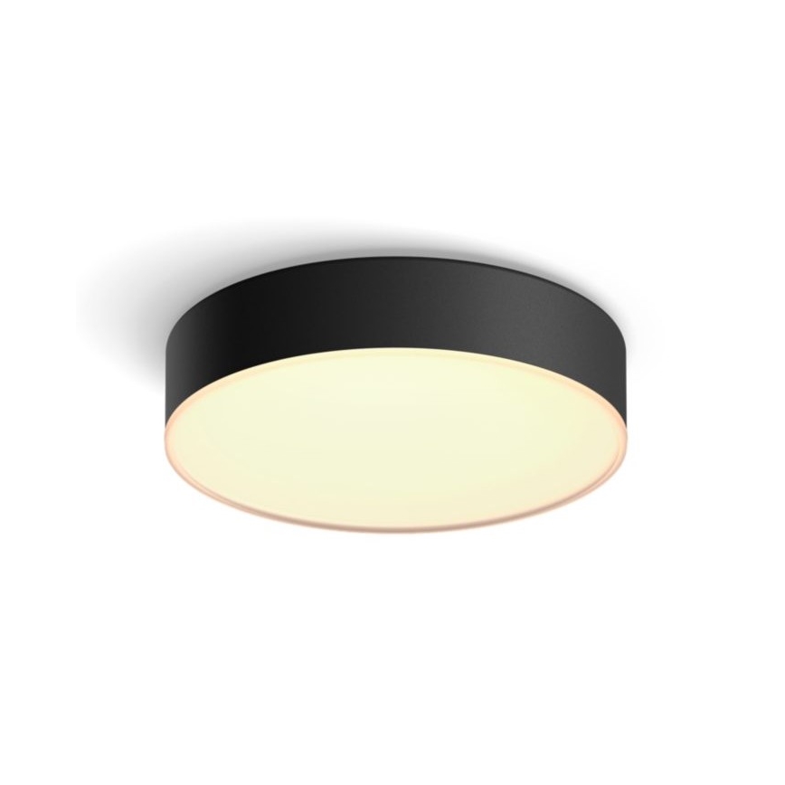 Philips - LED prigušiva stropna svetiljka Hue LED/9,6W/230V 2200-6500K prečnik 261 mm crna + daljinski upravljač