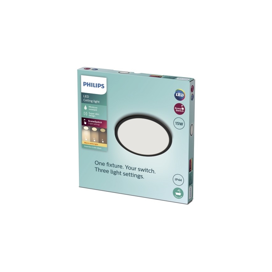 Philips - LED stropno svetlo za kupatilo sa prigušiva SCENE SWITCH LED/15W/230V IP44 2700K