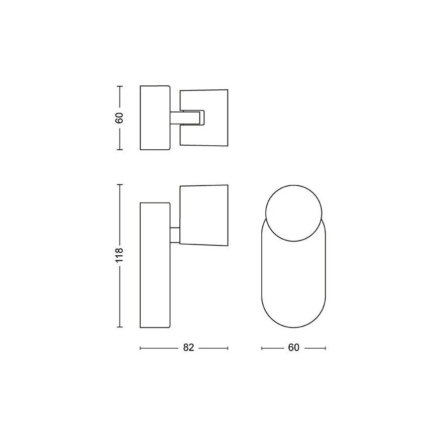 Philips - LED prigušiva zidna spot lampa LED/4,5W/230V