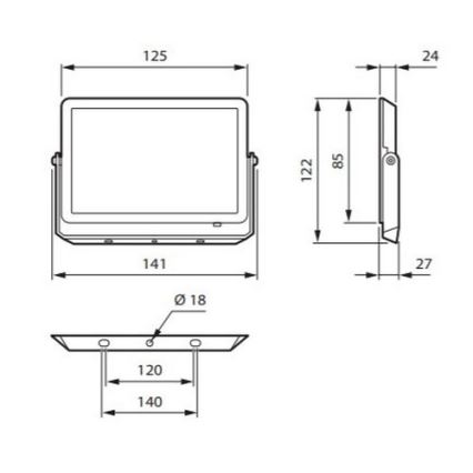 Philips - LED reflektor DECOFLOOD LED/20W/230V IP65