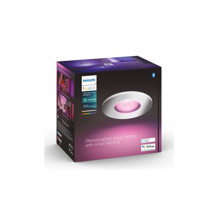 Philips - LED RGB prigušiva kupatilska lampa Hue XAMENTO 1xGU10/5,7W/230V IP44 2000-6500K