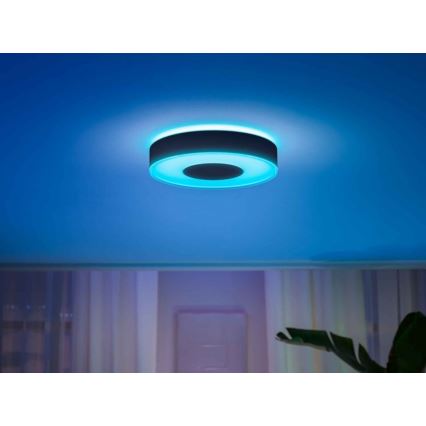 Philips - LED RGB plafonsko svetlo Hue INFUSE, prigušiva, LED/33,5W/230V 2000-6500K prečnik 381 mm crna