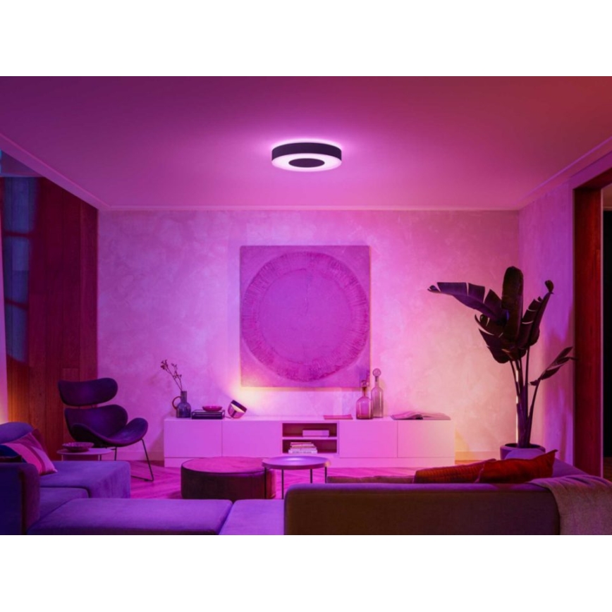Philips - RGB LED prigušiva plafonska svetiljka Hue INFUSE LED/52,5W/230V 2000-6500K prečnik 425 mm crna