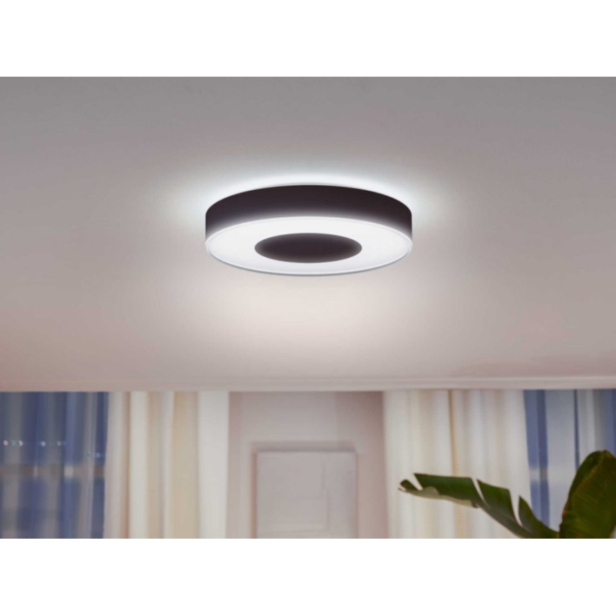 Philips - RGB LED prigušiva plafonska svetiljka Hue INFUSE LED/52,5W/230V 2000-6500K prečnik 425 mm crna