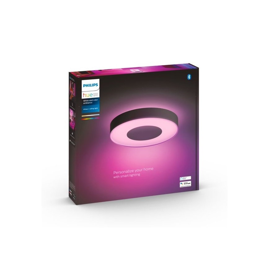 Philips - RGB LED prigušiva plafonska svetiljka Hue INFUSE LED/52,5W/230V 2000-6500K prečnik 425 mm crna