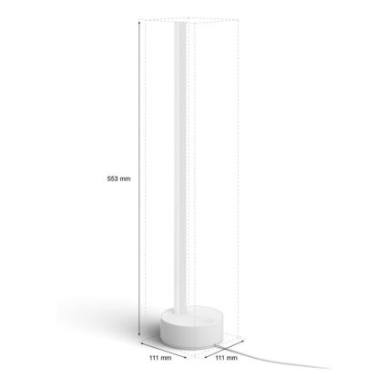 Philips - LED RGB prigušiva stona lampa Hue SIGNE LED/12W/230V 2000-6500K bela