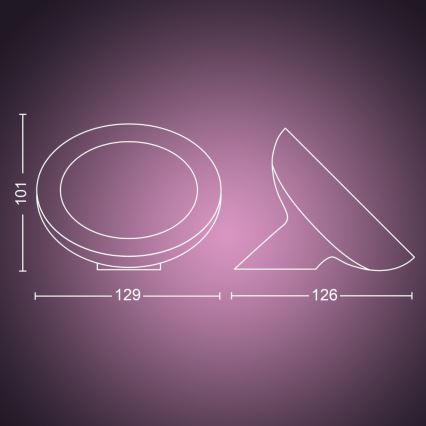 Philips - LED RGB prigušiva stona lampa Hue BLOOM LED/7,1W/230V