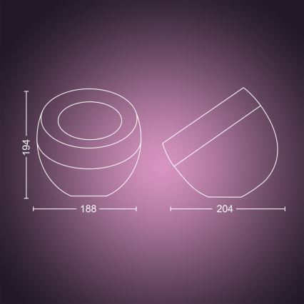 Philips - LED RGB prigušiva stona lampa Hue IRIS LED/8,2W/230V 2000-6500K srebrna