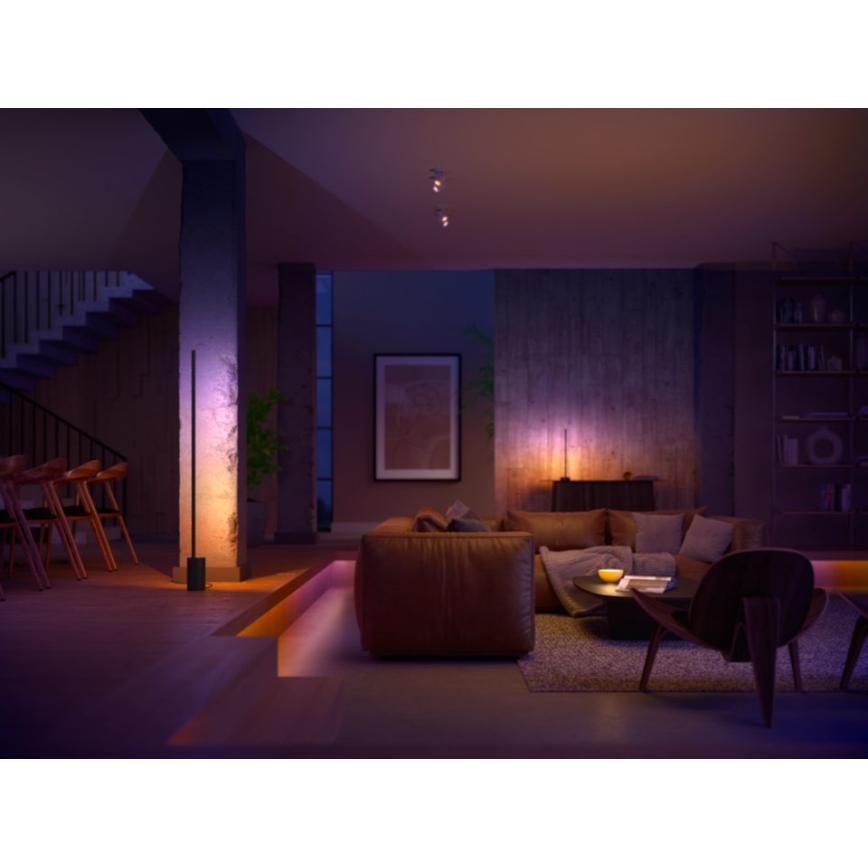 Philips - LED RGB prigušiva stona lampa Hue SIGNE LED/12W/230V 2000-6500K crna