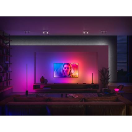 Philips - LED RGB prigušiva stona lampa Hue SIGNE LED/12W/230V 2000-6500K crna