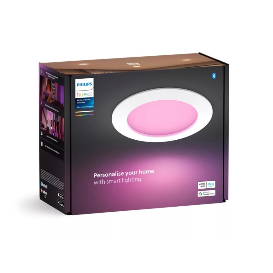 Philips - LED RGBW prigušiva ugradna svetiljka za kupatilo Hue SLIM LED/12W/230V IP44 2200-6500K