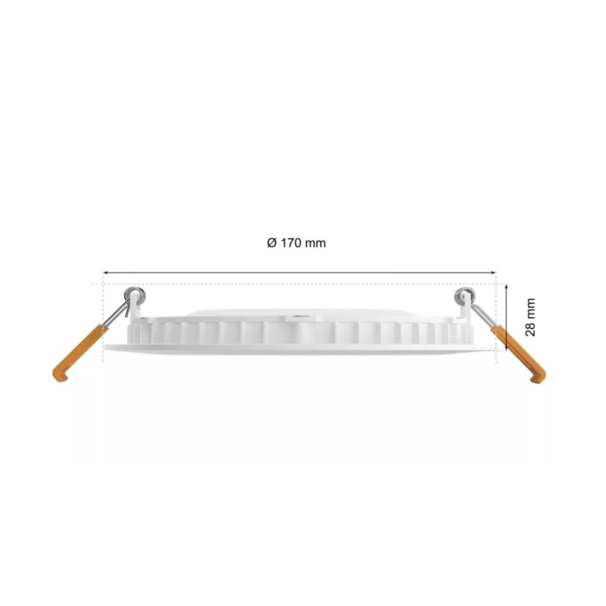Philips - LED RGBW prigušiva ugradna svetiljka za kupatilo Hue SLIM LED/12W/230V IP44 2200-6500K