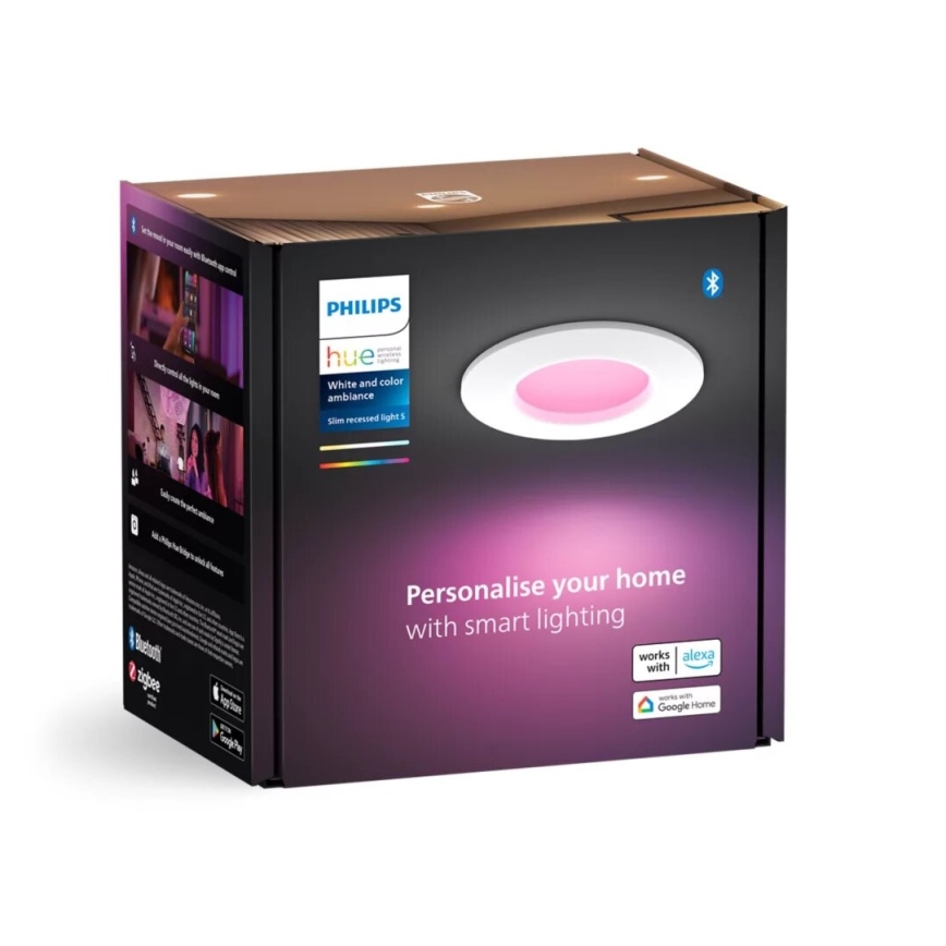 Philips - LED RGBW prigušiva kupatilska ugradna svetiljka Hue SLIM LED/8,3W/230V 2000-6500K IP44 bela