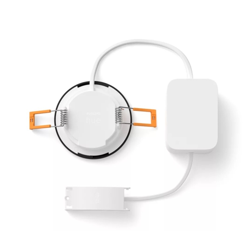 Philips - LED RGBW prigušiva kupatilska ugradna svetiljka Hue SLIM LED/8,3W/230V 2000-6500K IP44 crna