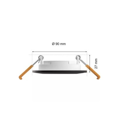 Philips - LED RGBW prigušiva kupatilska ugradna svetiljka Hue SLIM LED/8,3W/230V 2000-6500K IP44 crna