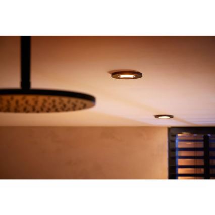 Philips - LED RGBW prigušiva ugradna kupatilska plafonska lampa Hue XAMENTO 1xGU10/4,2W/230V 2000-6500K IP44