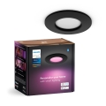 Philips - LED RGBW prigušiva kupatilska ugradna svetiljka Hue SLIM LED/8,3W/230V 2000-6500K IP44 crna