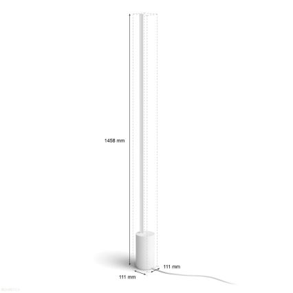 Philips - LED RGBW prigušiva podna lampa Hue SIGNE LED/29W/230V 2000-6500K bela