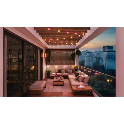Philips - LED RGBW prigušiva spoljašnja girlanda Hue FESTAVIA 30xLED 21m IP65