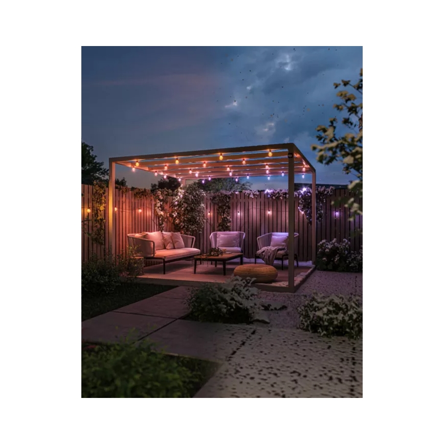 Philips - LED RGBW prigušiva spoljašnja girlanda Hue FESTAVIA 30xLED 21m IP65