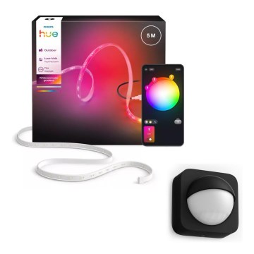 Philips - LED RGBW prigušiva spoljašnja traka Hue FLUX 5m LED/30W/230V 2200-6500K IP67 + senzor pokreta