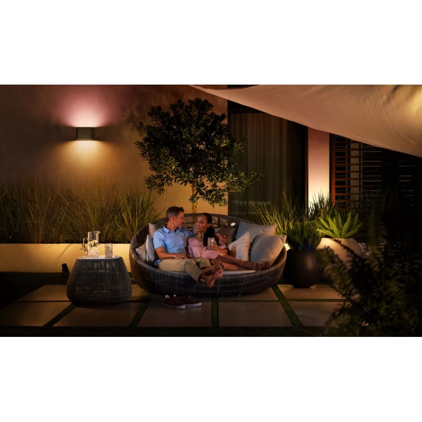 Philips - LED RGBW prigušiva spoljašnja zidna lampa Hue DYMERA 2xLED/10,2W/230V 2000-6500K IP44