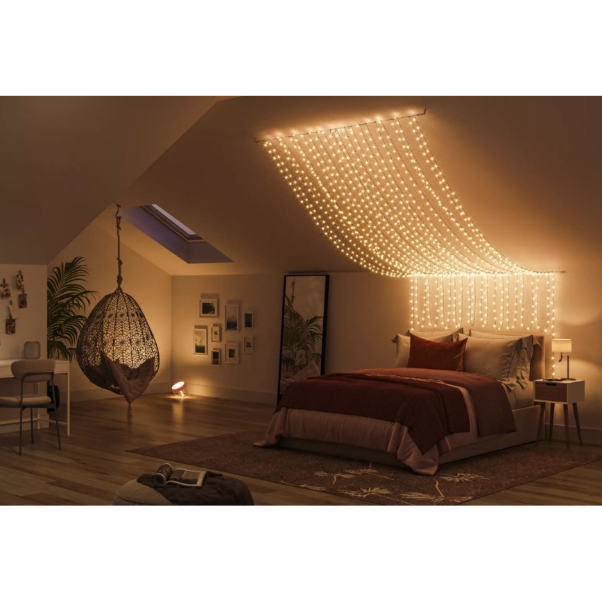 Philips - LED RGBW prigušiva spoljna svetlosna girlanda HUE WHITE AND COLOR AMBIANCE 500xLED 44,4 m 2000-6500K IP54