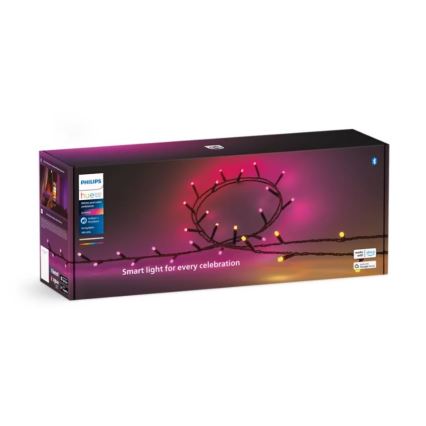 Philips - LED RGBW prigušiva spoljna svetlosna girlanda HUE WHITE AND COLOR AMBIANCE 500xLED 44,4 m 2000-6500K IP54