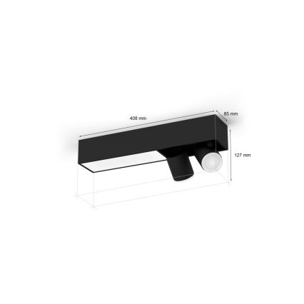 Philips - LED RGBW prigušiva spot svetiljka Hue CENTRIS 2xGU10/4,2W/230V + LED/11W 2000-6500K