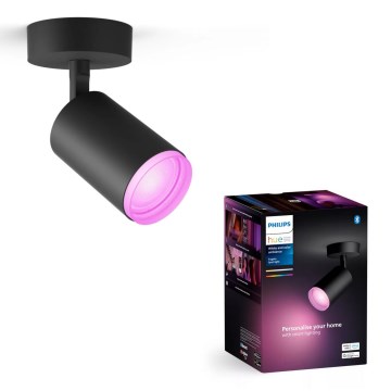 Philips - LED RGBW prigušiva spot svetiljka Hue FUGATO 1xGU10/4,2W/230V 2000-6500K crna