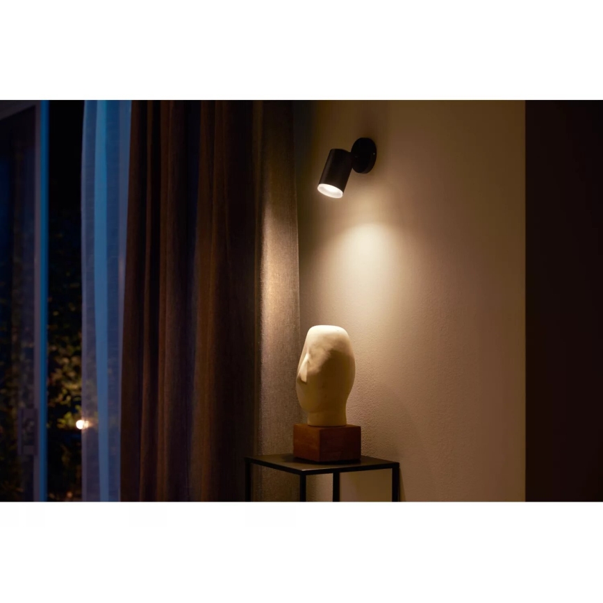 Philips - LED RGBW prigušiva spot svetiljka Hue FUGATO 1xGU10/4,2W/230V 2000-6500K crna