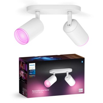 Philips - LED RGBW prigušiva spot svetiljka Hue FUGATO 2xGU10/4,2W/230V 2000-6500K bela