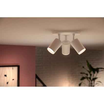 Philips - LED RGBW prigušiva spot svetiljka Hue FUGATO 3xGU10/4,2W/230V 2000-6500K bela