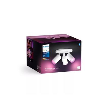 Philips - LED RGBW prigušiva spot svetiljka Hue FUGATO 3xGU10/4,2W/230V 2000-6500K bela
